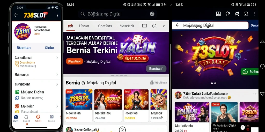 Screenshot antarmuka utama 738SLOT yang menampilkan fitur Majalah Digital.