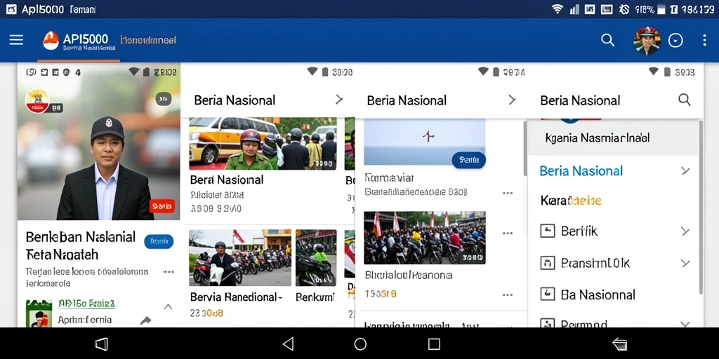 Antarmuka aplikasi API5000 yang modern dan menarik.