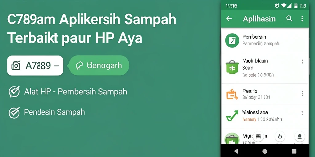 Antarmuka aplikasi C789 untuk pembersihan sampah yang efisien.