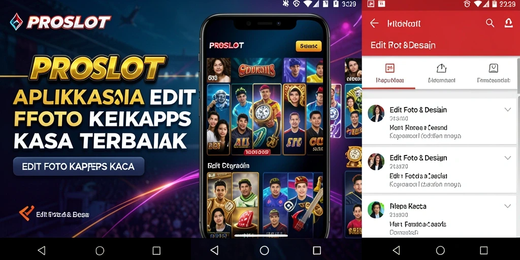 Tampilan antarmuka PROSLOT saat melakukan editing foto Kertas Kaca.