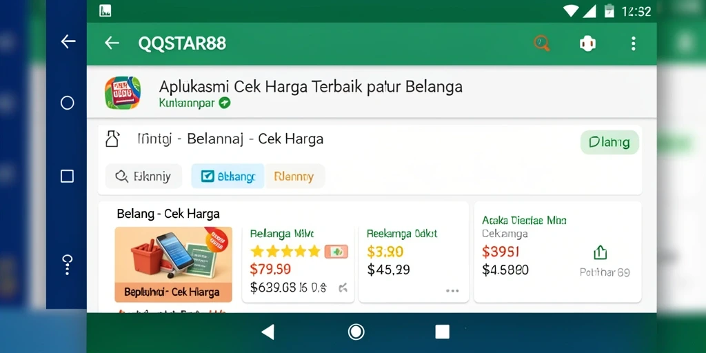 Antarmuka aplikasi QQSTAR88 yang user-friendly untuk cek harga.