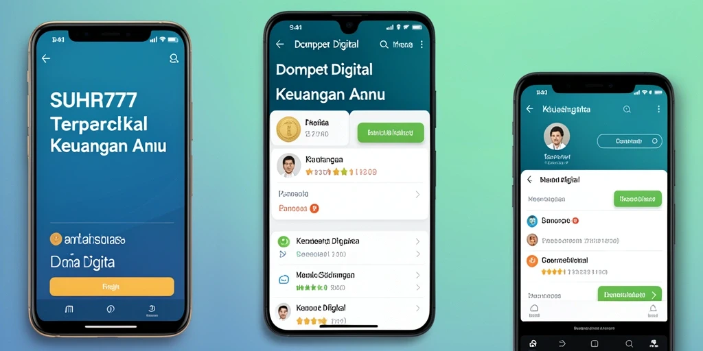 Tampilan antarmuka aplikasi SUHU777 yang modern dan intuitif untuk transaksi keuangan.